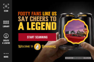 The digital content can be accessed when consumers &lsquo;cheers&rsquo; two cans together to complete the image of one of the legends.